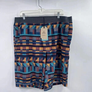 PRANA Shorts Mens 2XL Super Mojo Shorts II Retro Teal Getaway Activewear NWT